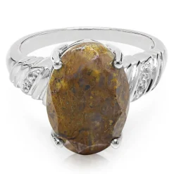 Dinosaurier-Quarz-Silberring