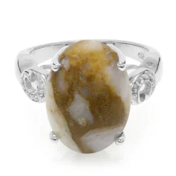 Dinosaurier-Quarz-Silberring