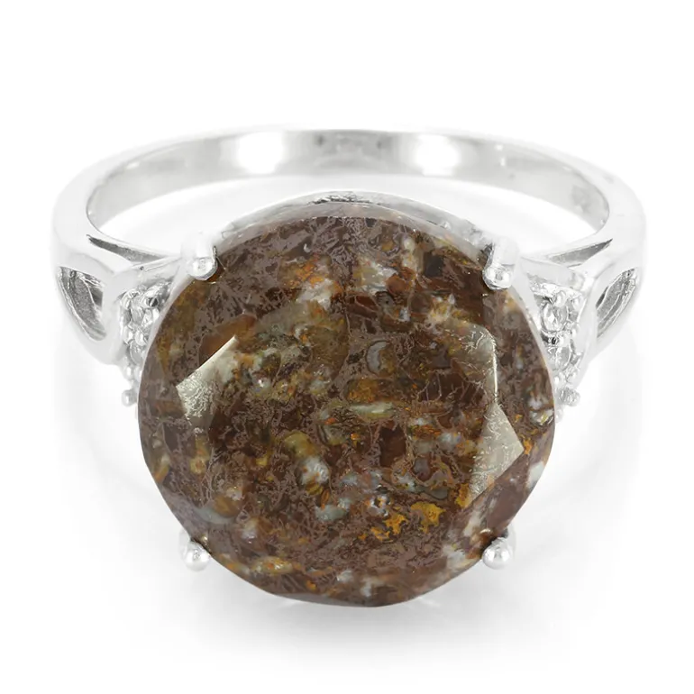 Dinosaurier-Quarz-Silberring