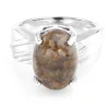 Dinosaurier-Quarz-Silberring