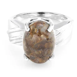 Dinosaurier-Quarz-Silberring