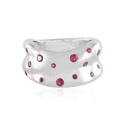 Edelroter Spinell-Silberring (de Melo)