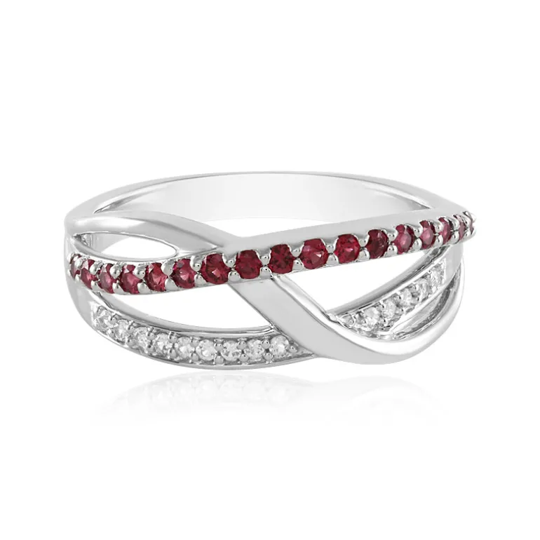 Edelroter Spinell-Silberring