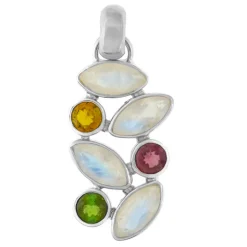 Edelstein-Silberanhänger