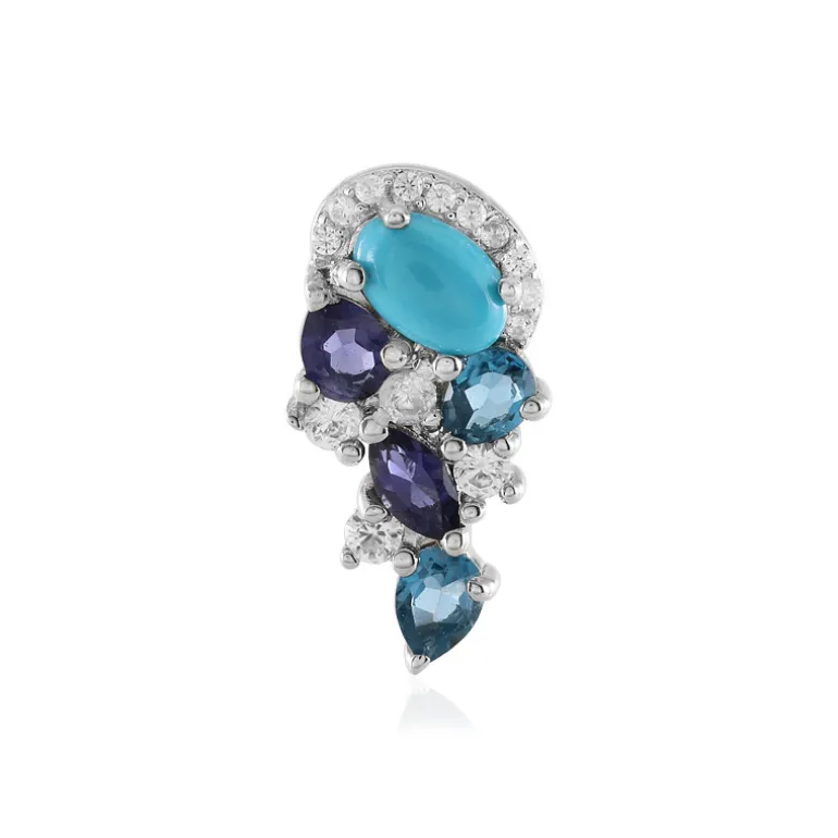 Edelstein-Silberanhänger