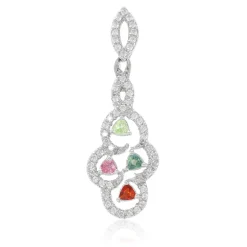 Edelstein-Silberanhänger