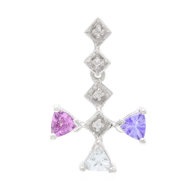 Edelstein-Silberanhänger