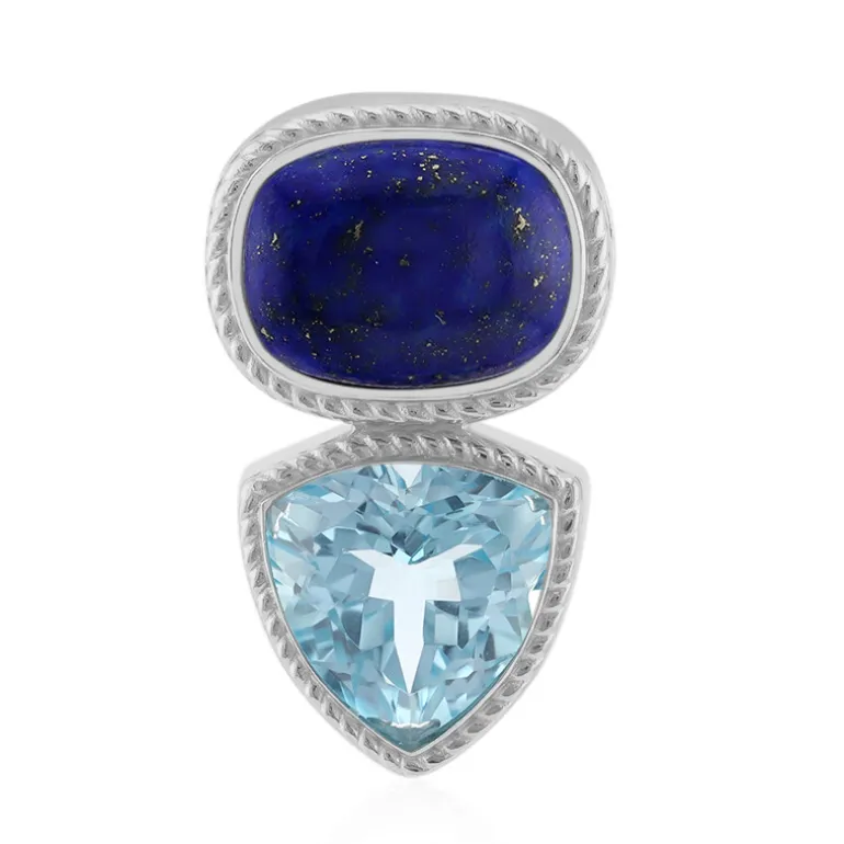 Edelstein-Silberanhänger