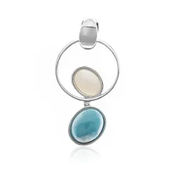 Edelstein-Silberanhänger