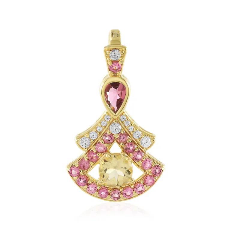 Edelstein-Silberanhänger