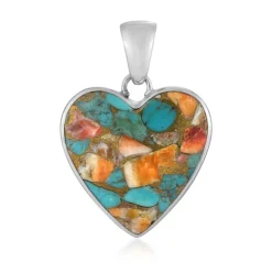 Edelstein-Silberanhänger