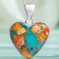 Edelstein-Silberanhänger