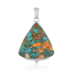 Edelstein-Silberanhänger