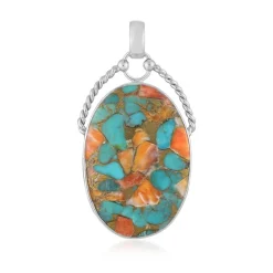 Edelstein-Silberanhänger