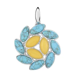 Edelstein-Silberanhänger