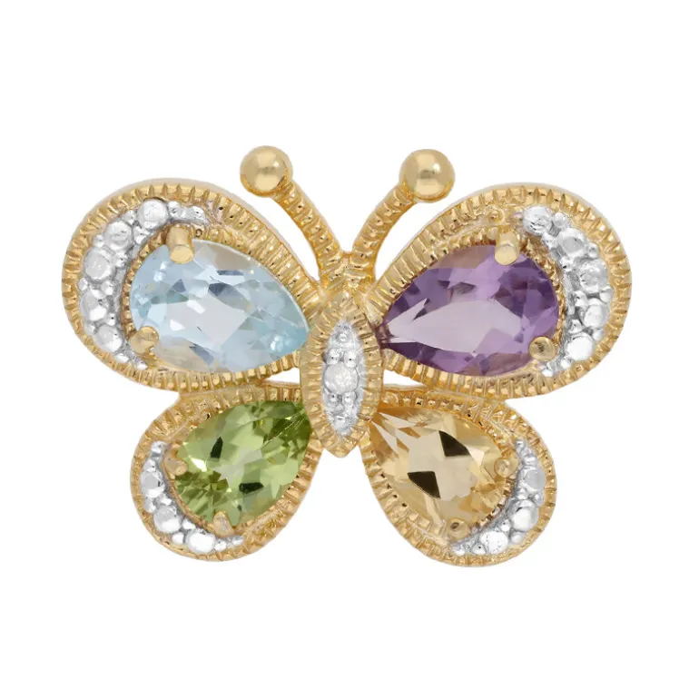 Edelstein-Silberanhänger