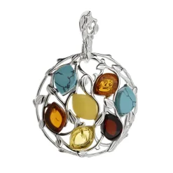 Edelstein-Silberanhänger