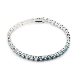 Edelstein-Silberarmband