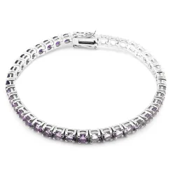 Edelstein-Silberarmband