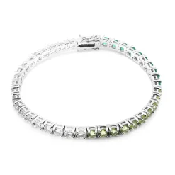 Edelstein-Silberarmband