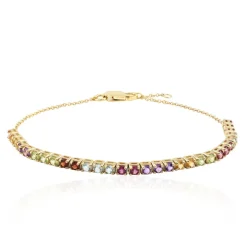 Edelstein-Silberarmband