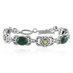 Edelstein-Silberarmband (Desert Chic)