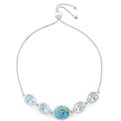 Edelstein-Silberarmband (Faszination Türkis)