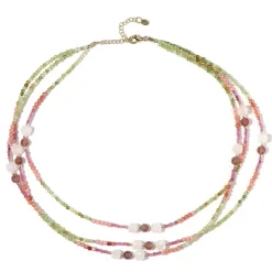 Edelstein-Silberhalskette (Riya)