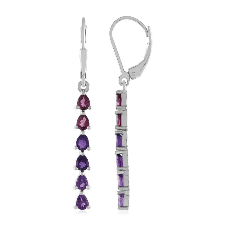 Edelstein-Silberohrringe