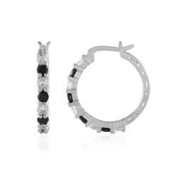 Edelstein-Silberohrringe