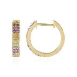 Edelstein-Silberohrringe