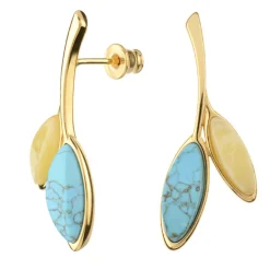 Edelstein-Silberohrringe