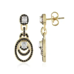 Edelstein-Silberohrringe