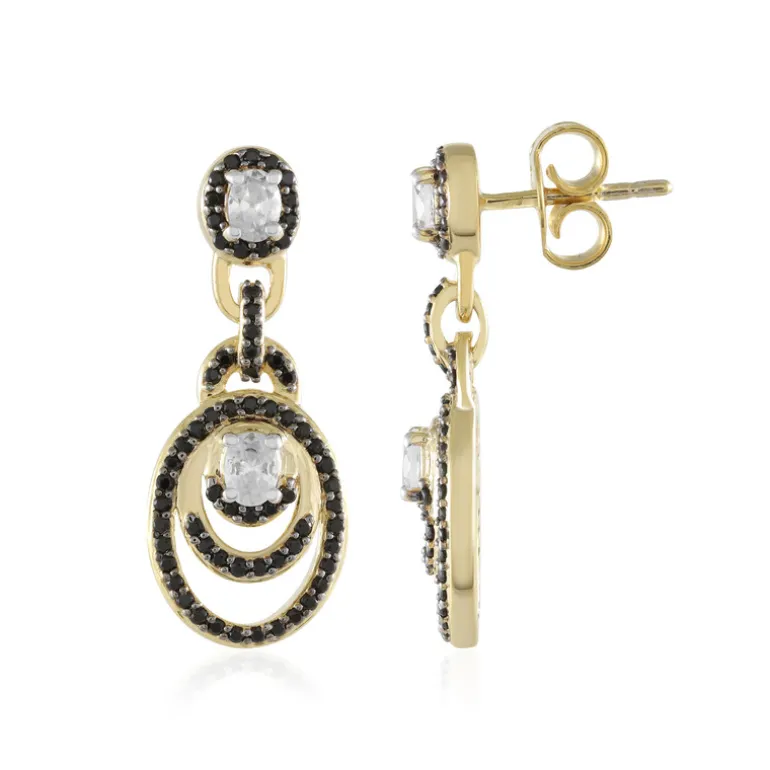 Edelstein-Silberohrringe