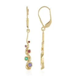 Edelstein-Silberohrringe