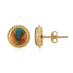 Edelstein-Silberohrringe