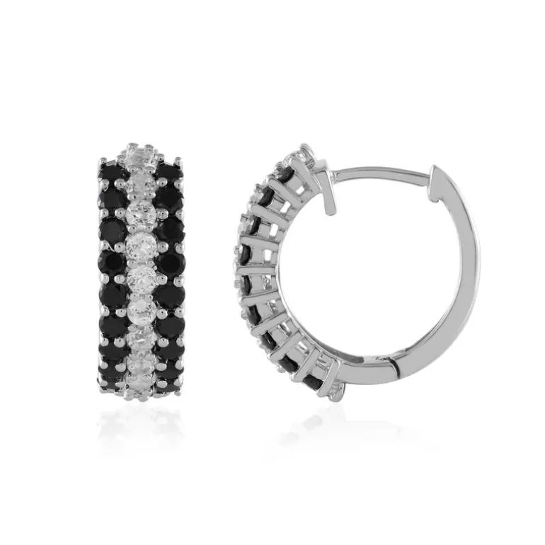 Edelstein-Silberohrringe