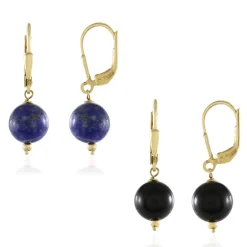 Edelstein-Silberohrringe