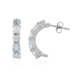 Edelstein-Silberohrringe (KM by Juwelo)