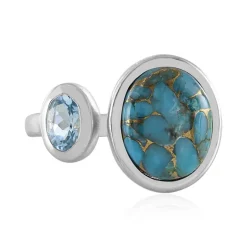 Edelstein-Silberring (Faszination Türkis)