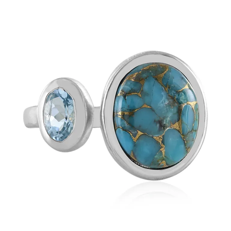 Edelstein-Silberring (Faszination Türkis)