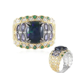 Edelstein-Silberring (Gems en Vogue)