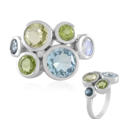 Edelstein-Silberring (KM by Juwelo)