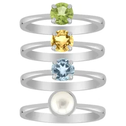 Edelstein-Silberringe