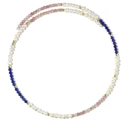 Edelstein-Stahlhalsreif (Riya)