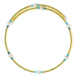 Edelstein-Stahlhalsreif (Riya)