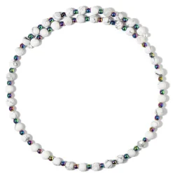 Edelstein-Stahlhalsreif (Riya)