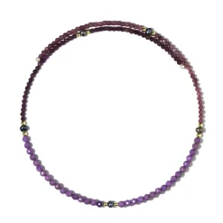 Edelstein-Stahlhalsreif (Riya)