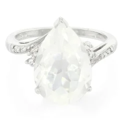 Eismond-Quarz-Silberring