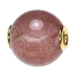 Erdbeer-Quarz-Silberanhänger